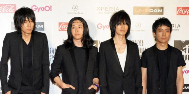 CHIBA, JAPAN - JUNE 23: Bump Of Chicken walks on the red carpet of the MTV Video Music Awards Japan 2012 at Makuhari Messe on June 23, 2012 in Chiba, Japan. (Photo by Jun Sato/WireImage)