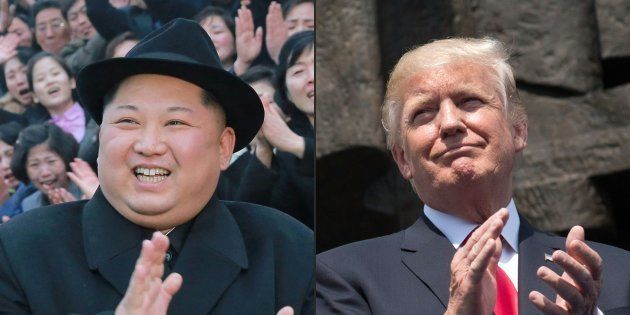 北朝鮮の金正恩朝鮮労働党委員長（写真左）とトランプ米大統領。