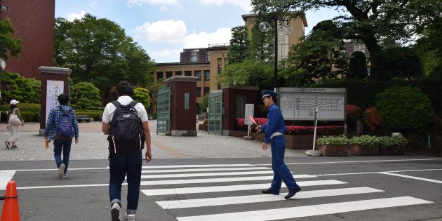 アメリカンフットボール部の練習場がある日本大学文理学部キャンパス＝24日、東京都世田谷区 