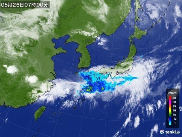 九州は雨で非常に激しく降る所も。中国、四国から北海道にかけては晴れるが、関東周辺で午後は急な雷雨。