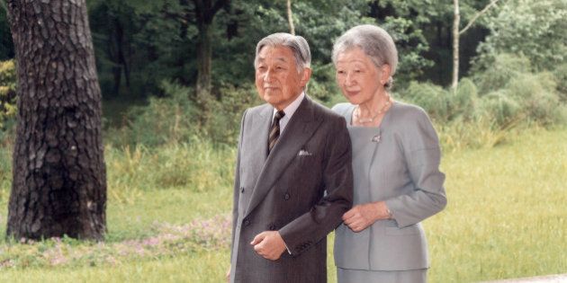 Japan's Emperor Akihito and Empress Michiko pose for a photograph at the Imperial Palace in Tokyo September 23, 2016. Empress Michiko turned 82 years old on October 20, 2016. Picture taken September 23, 2016. Mandatory credit AFP Photo/Imperial Household Agency of Japan/Handout via REUTERS ATTENTION EDITORS - THIS PICTURE WAS PROVIDED BY A THIRD PARTY. FOR EDITORIAL USE ONLY. NOT FOR SALE FOR MARKETING OR ADVERTISING CAMPAIGNS. MANDATORY CREDIT