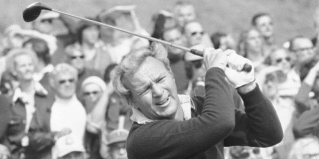 File-This Feb. 19, 1976, file photo shows Arnold Palmer for the start of Glenn Cambell Los Angeles Open. Palmer, who made golf popular for the masses with his hard-charging style, incomparable charisma and a personal touch that made him known throughout the golf world as