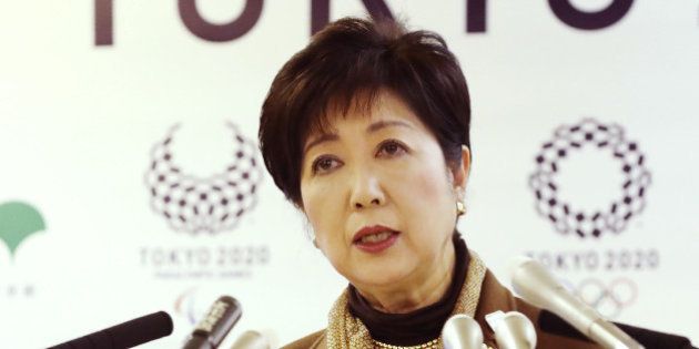 Tokyo Governor Yuriko Koike delivers her speech during a press conference at the Tokyo Metropolitan government building in Tokyo on November 18, 2016. Koike said the relocation of Tsukiji fish market -- the world's largest -- would be delayed for at least another year in a move that could impact the 2020 Olympics. / AFP / JIJI PRESS / JIJI PRESS / Japan OUT (Photo credit should read JIJI PRESS/AFP/Getty Images)