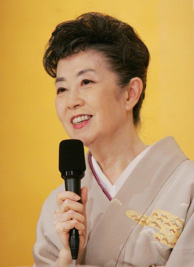 文化勲章を受ける喜びを語る女優の森光子さん（東京都内のホテル）