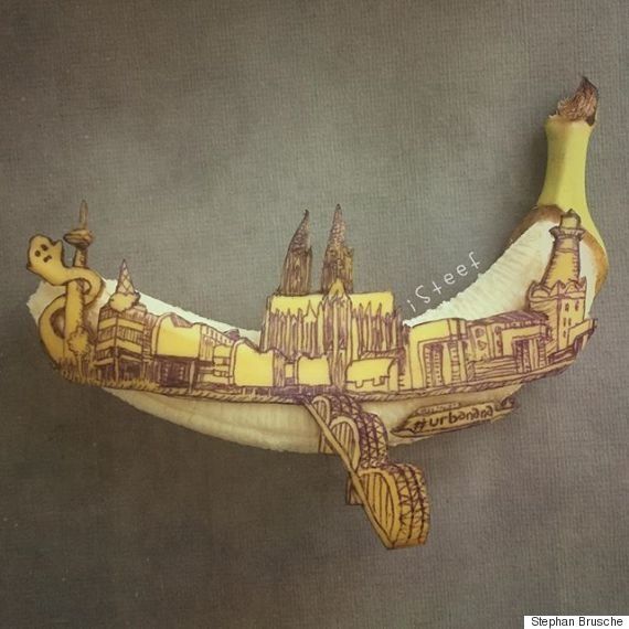 バナナがマリリン・モンローに大変身　身近な食材が芸術作品に（画像集・動画）