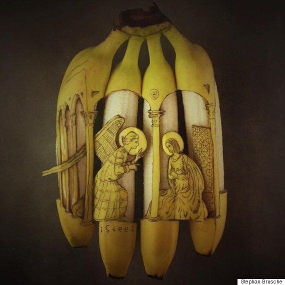バナナがマリリン・モンローに大変身　身近な食材が芸術作品に（画像集・動画）