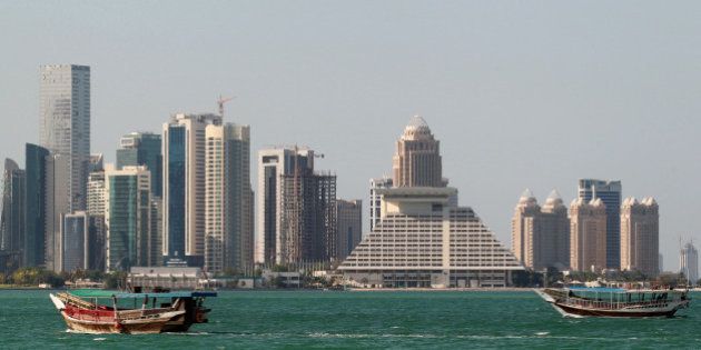 Buildings are seen on a coast line in Doha, Qatar June 5, 2017. REUTERS/Stringer