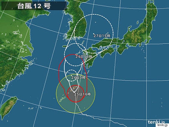 台風情報 台風12号 奄美地方が暴風域に入る ハフポスト