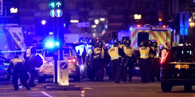 Police attend to an incident on London Bridge in London, Britain, June 3, 2017. Reuters / Hannah McKay