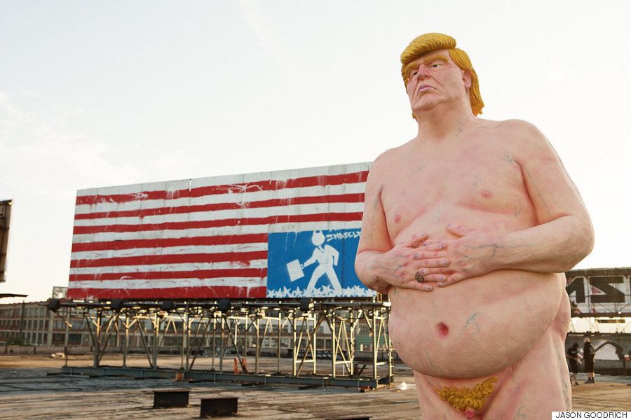 裸のトランプ像 をお見せするのは申し訳ない 本当に 本当に申し訳ない 画像 ハフポスト