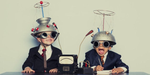 Two young boys are ready to dive into the brain of your business. Analyze that.