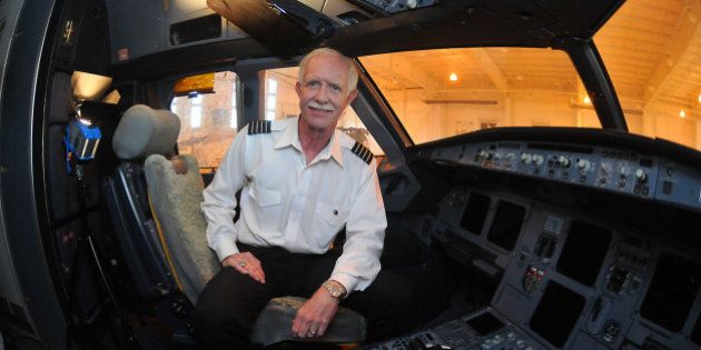 For the first time since crash-landing in the Hudson River, Capt. Chesley 'Sully' Sullenberger returns to the cockpit of US Airways jet flight 1549 at the Carolinas Aviation Museum on Friday, November 18, 2011, in Charlotte, North Carolina. Sullenberger was visiting as a guest of local schoolkids. (Todd Sumlin/Charlotte Observer/MCT via Getty Images)