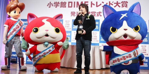 毎年、その年に話題になった賞品やサービスを賞する「小学館ＤＩＭＥトレンド大賞」の発表・贈賞式が2014年11月13日、東京都内で行われ、今年の大賞にゲームやアニメで人気の「妖怪ウォッチ」が選ばれた。