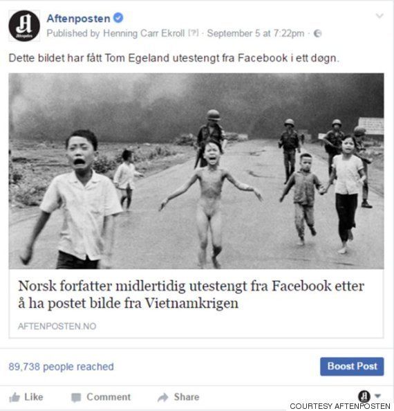 ピュリツァー賞の写真を 児童ポルノ として削除 Facebookが検閲撤回へ ハフポスト