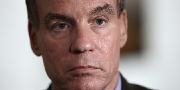 WASHINGTON, DC - MAY 23: Senate Select Committee on Intelligence ranking member Mark Warner (D-VA) speaks to reporters after a meeting of the committee on Capitol Hill May 23, 2017 in Washington, DC. Committee Chairman Richard Burr and Warner discussed former National Security Advisor Michael Flynn's reluctance to cooperate with the committee's investigation during their remarks. (Photo by Win McNamee/Getty Images)