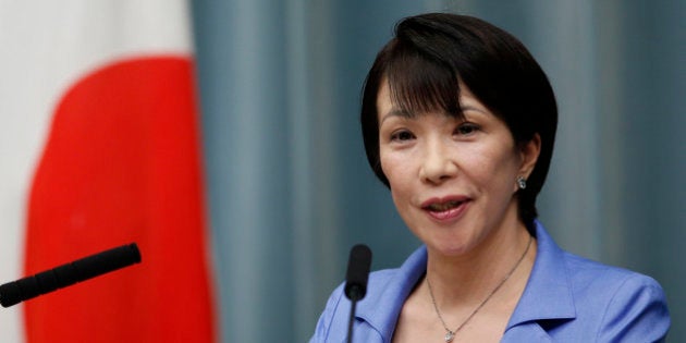 Japan's new Internal Affairs and Communications Minister Sanae Takaichi speaks during a news conference at Prime Minister Shinzo Abe's official residence in Tokyo September 3, 2014. Abe picked two veteran lawmakers with friendly ties to China for top party posts on Wednesday in an apparent signal of hope for a thaw in chilly ties with Beijing and a summit with Chinese leader Xi Jinping. Abe also gave women almost a third of the posts in his 18-minister cabinet to show his commitment to promoting women as part of his