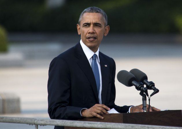 平和記念公園で演説する米国のバラク・オバマ大統領 撮影日：2016年05月27日