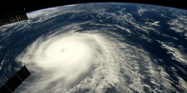 国際宇宙ステーションでリッキー・アーノルドさんが撮影。8月8日にTwitterに投稿したハリケーン「へクター」