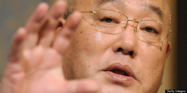 This picture taken on April 13, 2009 shows Isao Iijima, an aide of former Prime Minister Junichiro Koizumi...