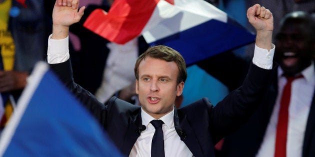 Emmanuel Macron, head of the political movement En Marche !, or Onwards !, and candidate for the 2017 presidential election, attends a campaign rally in Albi, France, May 4, 2017. REUTERS/Benoit Tessier TPX IMAGES OF THE DAY