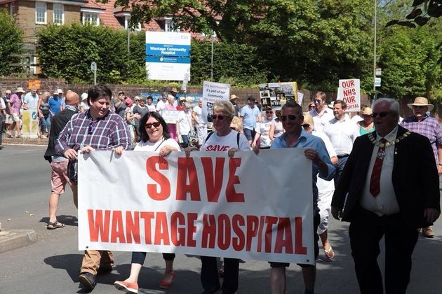 The Save Wantage Hospital march last July 