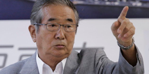 In this Sept. 7, 2012 photo, Tokyo Gov. Shintaro Ishihara reacts during a news conference in Tokyo. Tokyo's outspoken and nationalistic governor said Thursday he is quitting after nearly 14 years in office to form a new political party ahead of expected national elections. Ishihara, who recently played a key role in reviving a bitter territorial dispute with China, told a packed news conference that he wants to fix the nation's fiscal and political problems. (AP Photo/Itsuo Inouye)