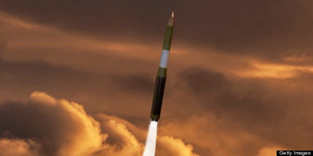 U.S. Air Force Minuteman 3 ICBM launch from underground silo