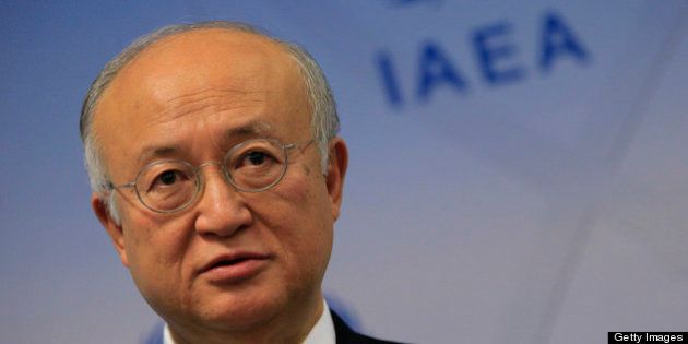Japanese General Director of International Atomic Energy Agency (IAEA) Yukiya Amano is pictured during a press conference as part of the IAEA Board of Governors meeting at the UN atomic agency headquarter in Vienna on March 4, 2013. The head of the UN atomic agency called on Iran to grant access to a military base where Tehran allegedly conducted nuclear weapons research, without waiting for an elusive wider accord. AFP PHOTO / ALEXANDER KLEIN (Photo credit should read ALEXANDER KLEIN/AFP/Getty Images)