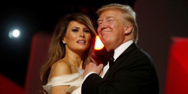 U.S. President Donald Trump and first lady Melania Trump attend the Freedom Ball in honor of his inauguration in Washington, U.S. January 20, 2017. REUTERS/Jonathan Ernst