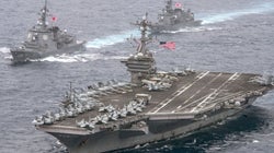 カールビンソン率いる空母打撃群、北朝鮮を攻撃できる射程内に　ハリス司令官明かす