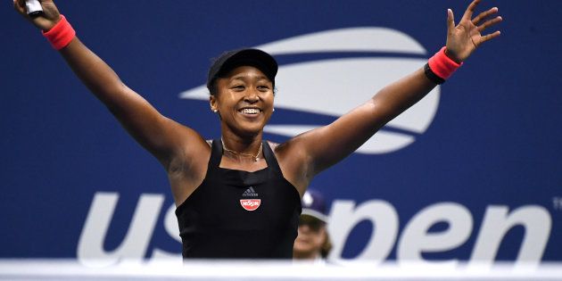 全米オープンテニス女子シングルスの準決勝で勝利を収めた大坂なおみ＝ニューヨーク
