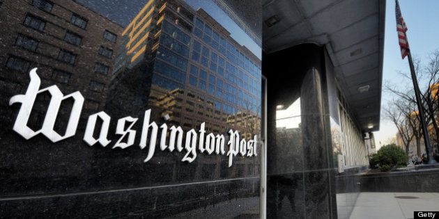 WASHINGTON, DC - FEBRUARY 20: Exterior view of the Washington Post building on L street on February, 20, 2013 in Washington, DC. (Photo by Bill O'Leary/The Washington Post via Getty Images)