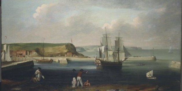 後にエンデバー号と呼ばれた帆船。1790年にトーマス・ルニーによって描かれた。
