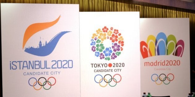 LAUSANNE, SWITZERLAND -JULY 3: Signs of Istanbul 2020, Tokyo 2020 and Madrid 2020 are pictured during the IOC 2020 Candidate Cities Briefing on July 3, 2013 in Lausanne, Switzerland. (Photo by Daniel Kopatsch/Getty Images)