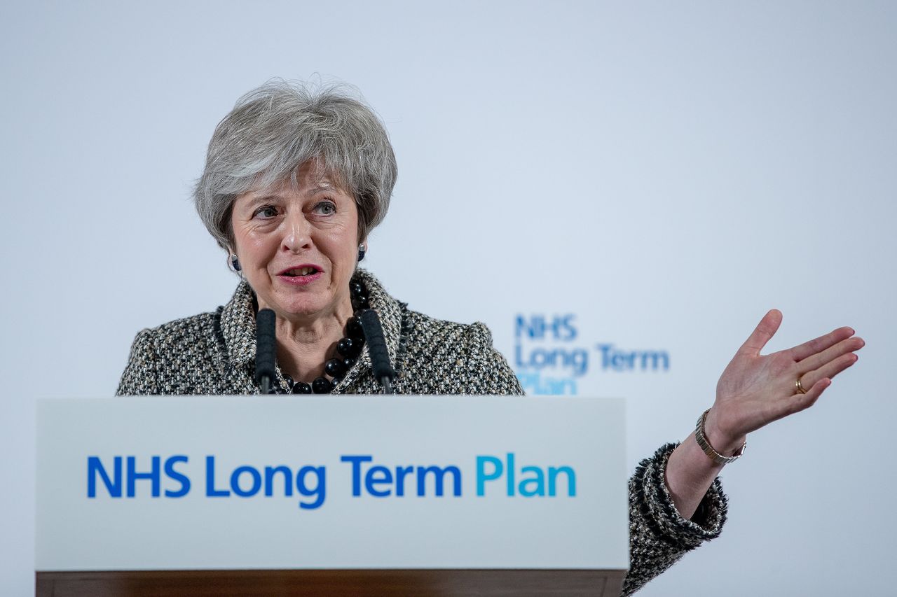 Prime Minister Theresa May announces the NHS Long Term Plan