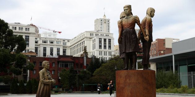 サンフランシスコ市内に設置された慰安婦像