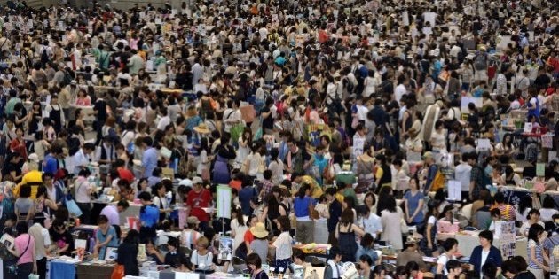 JAPAN - AUGUST 13: Comic Market In Tokyo, Japan On August 13, 2010 - Participants and fans of comics, video games, and other related genres, get together to enjoy the Comic Market 78 at Tokyo Big Sight - Total combined attendance over three days will be over 500,000. (Photo by Katsumi KASAHARA/Gamma-Rapho via Getty Images)