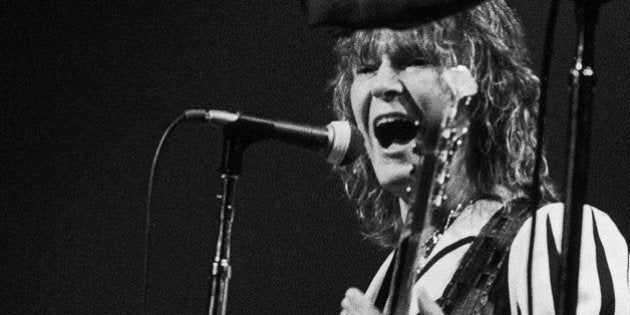 FILE - In this Aug. 5, 1977 file photo, bassist Chris Squire, right, and frontman Jon Anderson, of the...