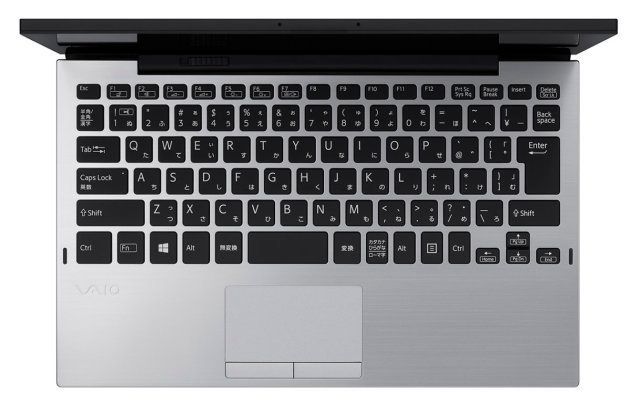 ▲13.3インチVAIO S13のキーボードと同等のサイズ