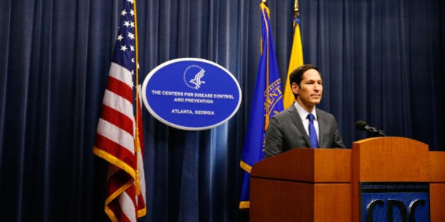 ATLANTA, GA - OCTOBER 05: Director of Centers for Disease Control and Prevention Tom Frieden addresses the media on the Ebola case in the U.S. at the Tom Harkin Global Communications Center on October 5, 2014 in Atlanta, Georgia. The first confirmed Ebola virus patient in the United States was staying with family members at The Ivy Apartment complex before being treated at Texas Health Presbyterian Hospital Dallas. State and local officials are working with federal officials to monitor other individuals that had contact with the confirmed patient. (Photo by Kevin C. Cox/Getty Images)