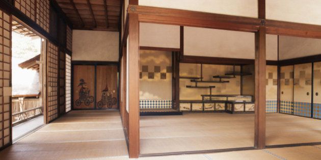 The interior of a guest house (kakuden) at the Shugaku-in Imperial Villa, Japan. 1629. Kyoto. (Photo by Werner Forman/Universal Images Group/Getty Images)