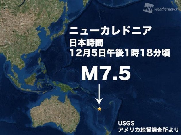 ニューカレドニアの位置 / 地震の概要