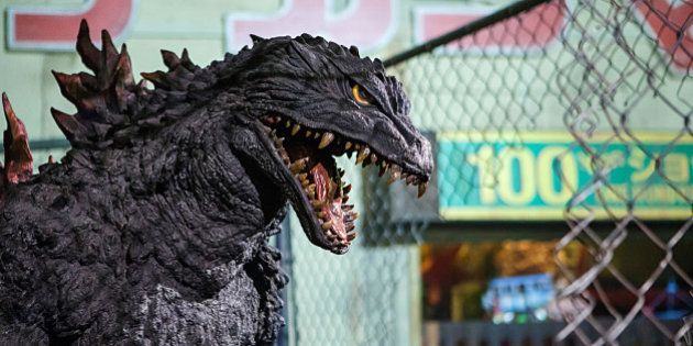 SAN DIEGO, CA - JULY 17: Godzilla invades Comic-Con International 2013 at San Diego Convention Center on July 17, 2013 in San Diego, California. (Photo by Gabriel Olsen/Getty Images)