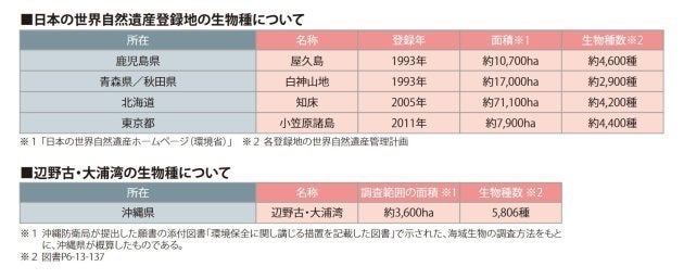 辺野古沿岸は、絶滅危惧種であるジュゴンを含む多くの生物の棲みかになっている。