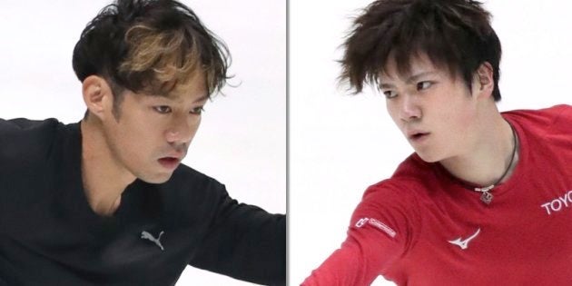 高橋大輔選手（左）と宇野昌磨選手