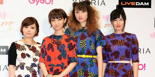 ＭＴＶが開催した「ＶＭＡＪ２０１３」（ビデオミュージックアワード）のレッドカーペットに登場した女性4人組バンドの「ねごと」（千葉県千葉市の幕張メッセ） 撮影日：2013年06月22日