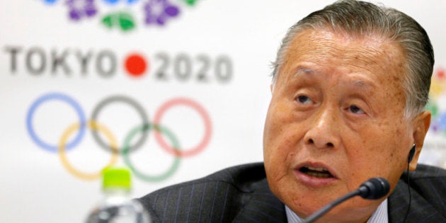 Tokyo 2020 Olympics President Yoshiro Mori speaks during a press conference for the IOC - Tokyo 2020 4th Project Review for the Olympic Games Tokyo 2020 in Tokyo, Wednesday, Oct. 14, 2015. (AP Photo/Shizuo Kambayashi)