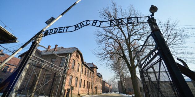 A view of the main entrance to Auschwitz camp pictured on the day of the 72nd anniversary of liberation German Nazi concentration and extermination camp Auschwitz-Birkenau.On Friday, January 27, 2017, in Oswiecim (Auschwitz), Poland. (Photo by Artur Widak/NurPhoto via Getty Images)