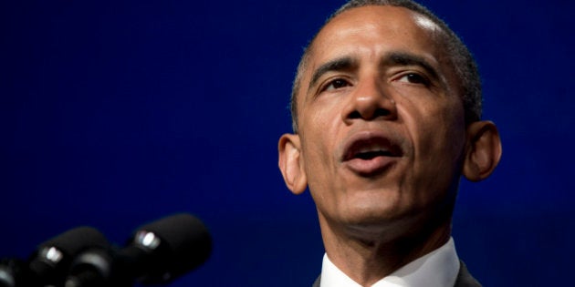 President Barack Obama speaks at the Catholic Hospital Association Conference about healthcare reform, Tuesday, June 9, 2015, at the Washington Marriott Wardman Park in Washington. (AP Photo/Carolyn Kaster)