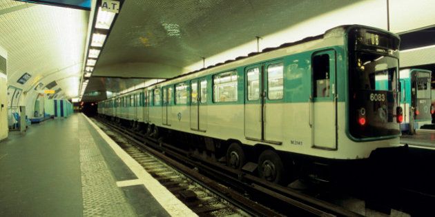 Paris Metro Train, Illuminated, Subway Train, Subway Station, Subway Platform, French Culture, Public Transportation, Travel Destinations, Waiting, No People
